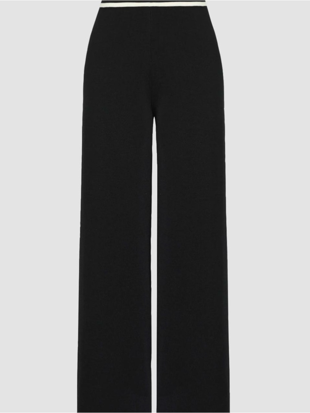 Cider Black Wide-Leg Knit Pants